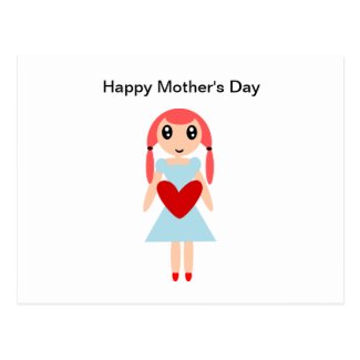Happy Mother’s day Girl with Heart