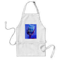 Happy Mother's Day Blue Rose Apron