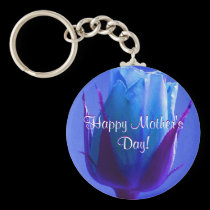 Happy Mother's Day Blue Rose keychains
