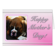 Happy Mother's Day Boxer puppy greeting card