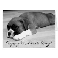 Happy Mother's Day Boxer puppy greeting card