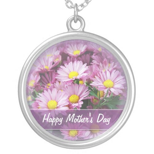 Happy Mother's Day Daisies - Pendant Necklace zazzle_necklace