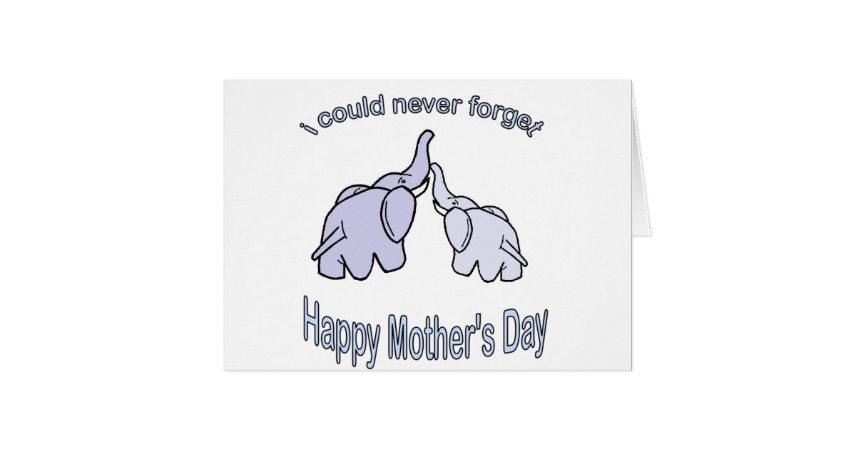 Happy Mothers Day Elephants Card Zazzle