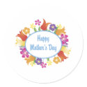Happy Mother's Day Floral Border Gifts and Tees stickers by naturetees Happy Mother's Day Floral Border Gifts and Tees stickers