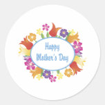 Happy Mother's Day Floral Border Gifts and Tees Sticker