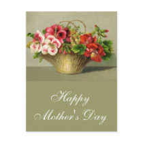 Happy Mother's Day Flower Basket postcards by vintagetreasurechest Happy Mother's Day Flower Basket postcards