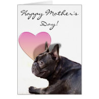Happy Mother's day French bulldog greeting card