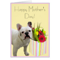 Happy Mother's Day French Bulldog greeting card