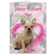 Happy Mother's Day French Bulldog greeting card