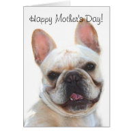 Happy Mother's Day French bulldog greeting card