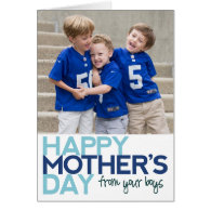 Happy Mother's Day from your Boys Greeting Card