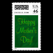 Happy Mother's Day Green Beauty Postage stamps