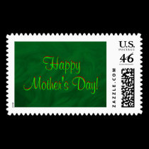 Happy Mother's Day Green Beauty Postage stamps