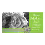 Happy Mother's Day Green &amp; Purple Photo Card