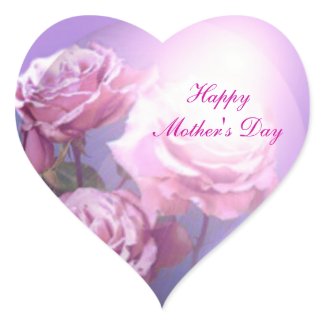 Happy Mother's Day Heart Sticker zazzle_sticker