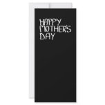 Happy Mother's Day. In Black and White. Customized Rack Card