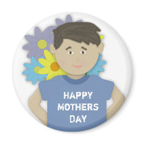 Happy Mothers Day Magnet by HolidayFun Happy Mothers Day Magnet