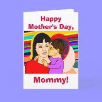 Happy Mother's Day Mommy Card (young child)