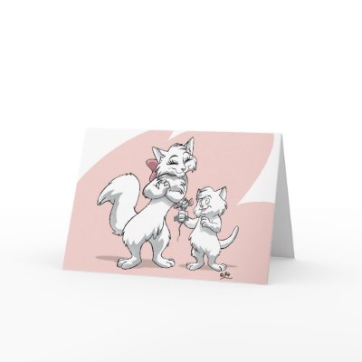Happy Mother's Day!! Mum cat and kitten Card by Lioness_Graphics