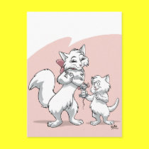 Happy Mother's Day!! Mum cat and kitten postcards