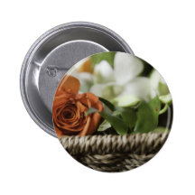 Happy Mother's Day - Orange Rose Button