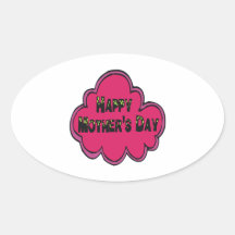 Happy Mothers Day Oval Stickers