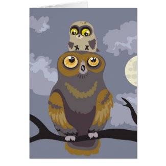 Happy Mother's Day Owl and Baby Card