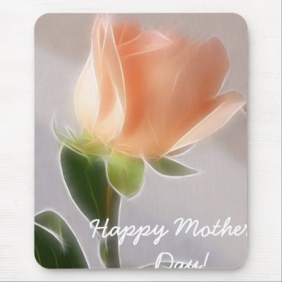 Happy Mother's Day! - Pale Pink Cut Rose 1 Mouse Mats by HolidayGreetings