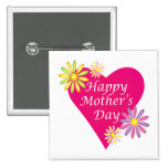 Happy Mothers Day Pinback Button