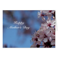 Happy mother's day, pink cherry blossom cards