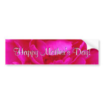 Happy Mother's Day Pink Rose Bumper Sticker