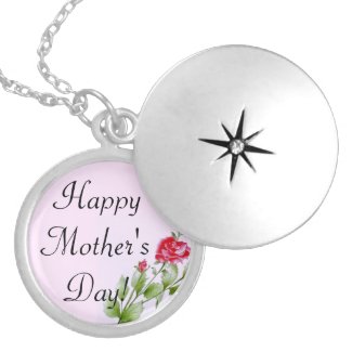 Happy Mother's Day Pink Rose Design Pattern Jewelry