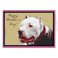 Happy Mother's Day Pitbull Greeting card
