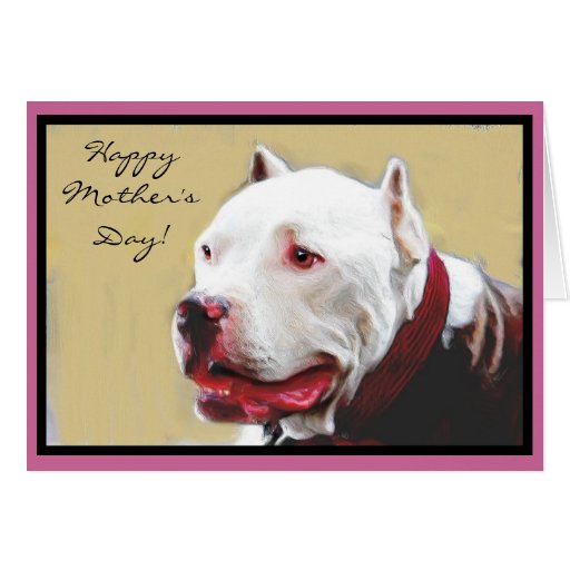 Happy Mother's Day Pitbull Greeting card