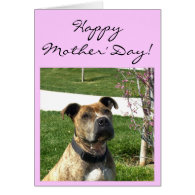Happy Mother's Day Pitbull greeting card