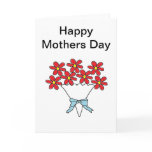Happy Mothers Day Red Flowers Cards