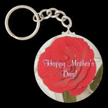 Happy Mother's Day Red Rose keychains
