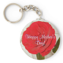 Happy Mother's Day Red Rose Keychains