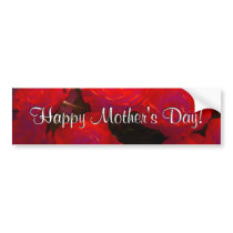 Happy Mother's Day Red Roses Bumper Sticker