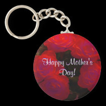 Happy Mother's Day Red Roses keychains