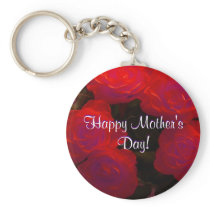 Happy Mother's Day Red Roses Key Chain