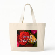 Happy Mother's Day Red Yellow Roses Tote Bag