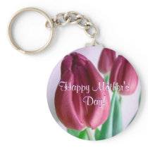 Happy Mother's Day Rosey Tulips Key Chains