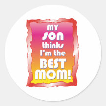 Happy Mothers Day Round Sticker