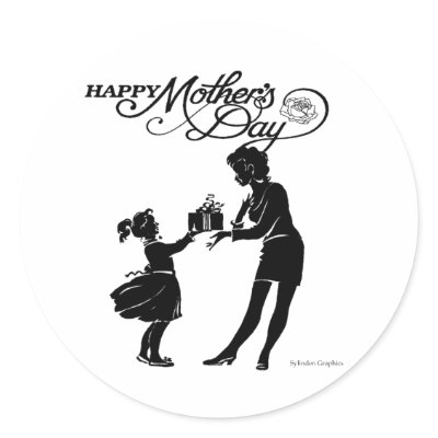 Happy Mothers Day Silhouette Sticker by Sylinden