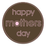 Happy Mother's Day Stickers - Brown & Pink Design stickers