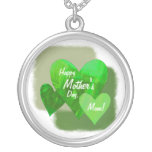 Happy Mother's Day Three Hearts Green Jewelry