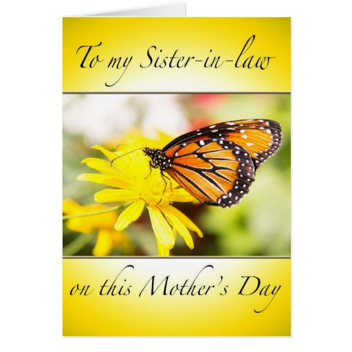 Happy Mother's Day To My Sister-In-Law Card | Zazzle