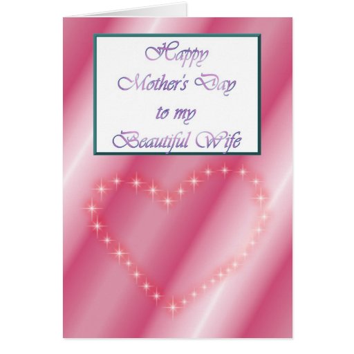 Happy Mothers Day To Wife From Husband Card Zazzle 1928