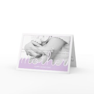 Happy Mother's Day Wishes Photo Moms Day Lavender Card